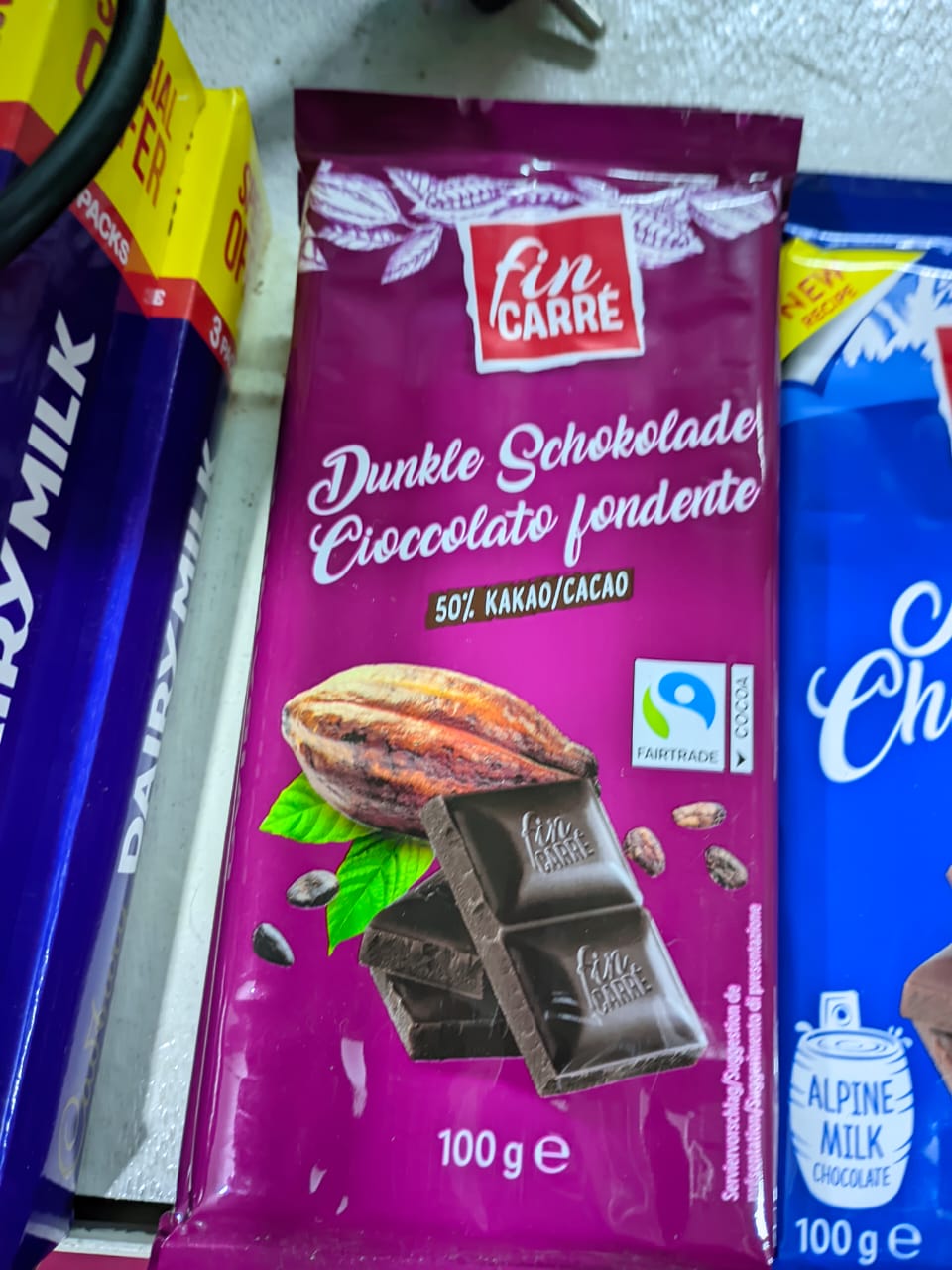 Fin Carre Dark Chocolate 50% Cocoa Bar 100G - Cut Price BD